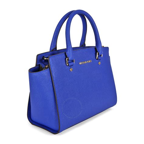 michael kors blue selma bag|michael kors selma medium satchel.